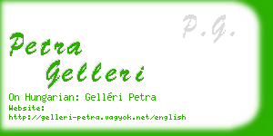 petra gelleri business card